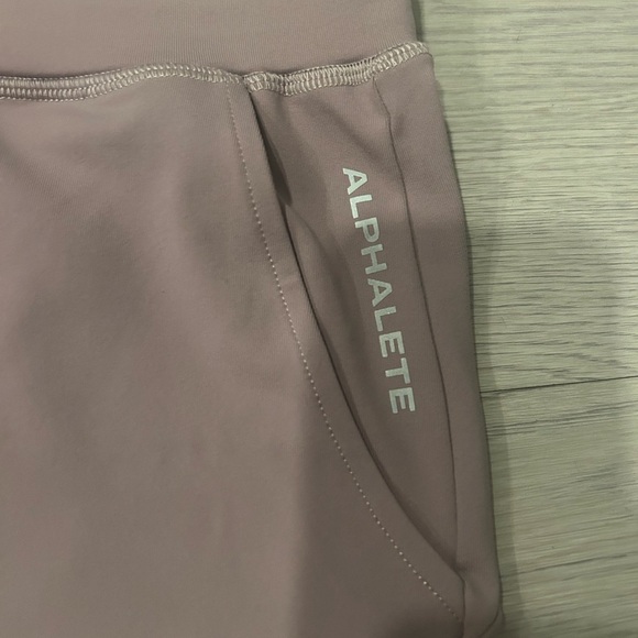 Alphalete Tight Joggers Drawstring Dusty Pink Size S - Picture 2 of 5